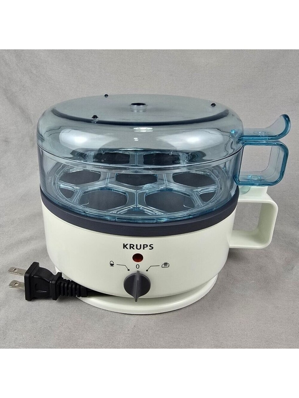 Krups Egg Express F230 Automatic Electric Egg Cooker Hard Boil White